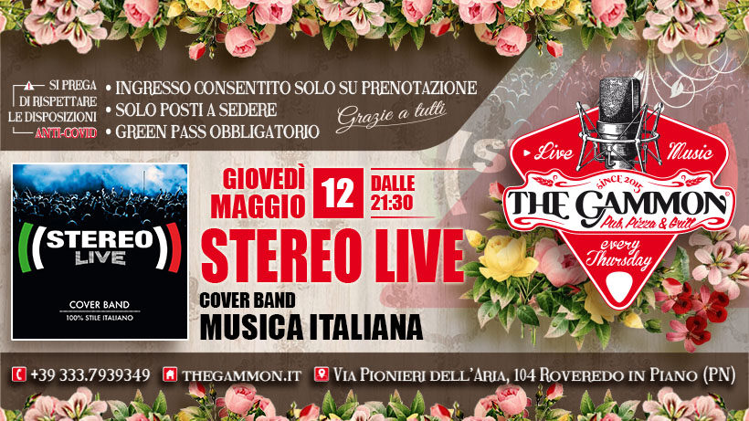 12 Mag. – STEREO LIVE 100% Stile Italiano