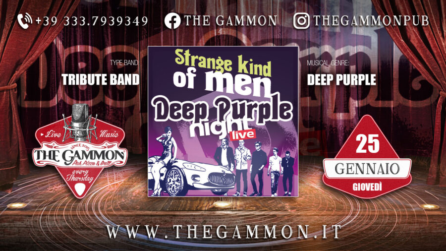 Giovedì 25 Gennaio “Strange kind of men”