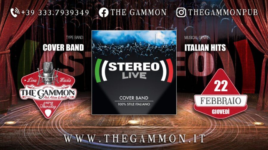 Giovedì 22 Febbraio ❇️ “STEREOLIVE” ❇️