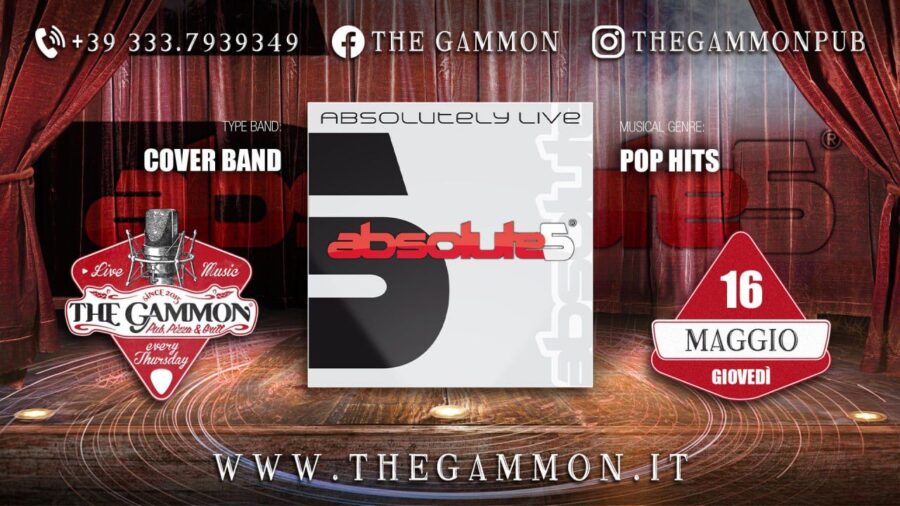 16 Mag – ABSOLUTE5 – Party Band