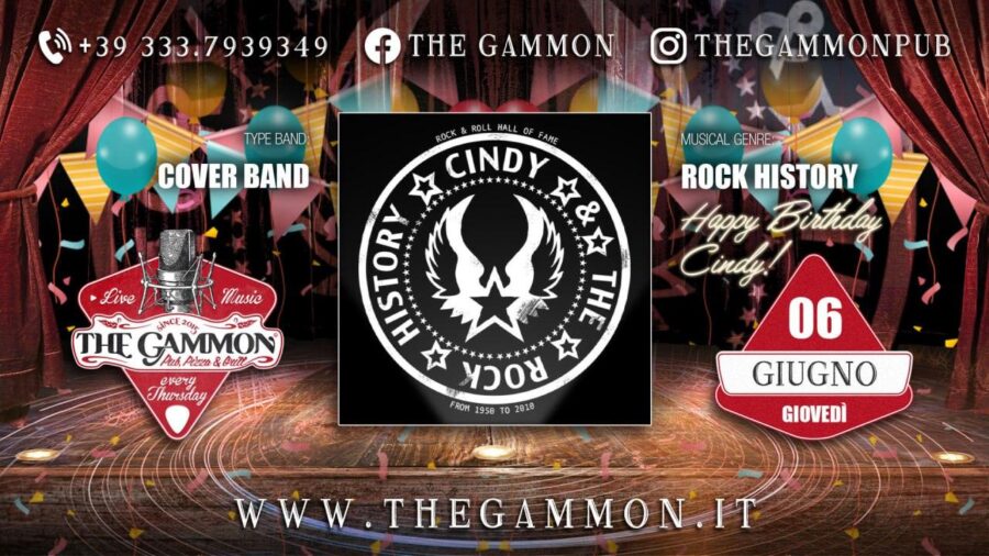 06 Giu – CINDY & THE ROCK HISTORY