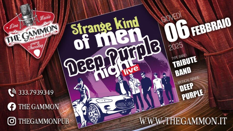 Gio 06 Feb – Strange Kind of Men
