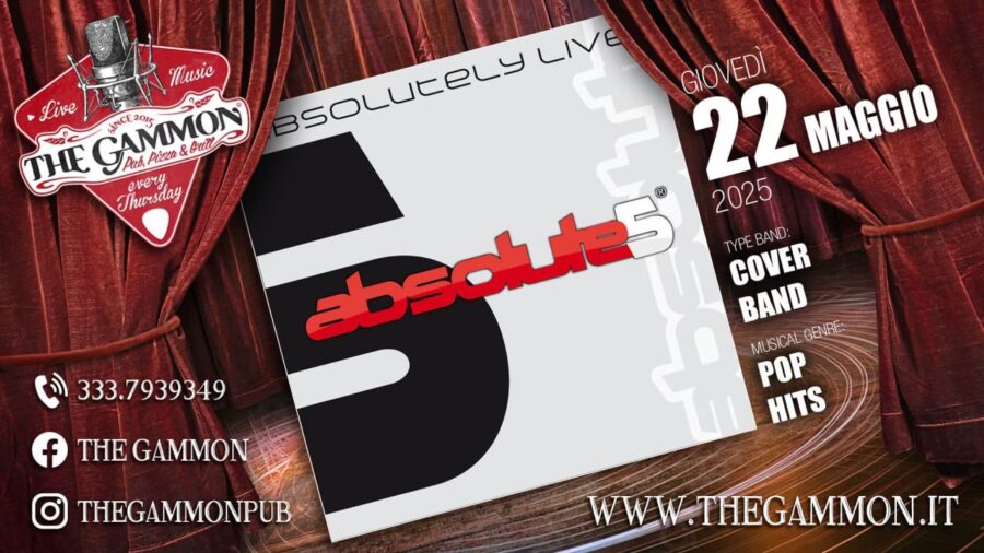 Gio 22 Maggio – ABSOLUTE5