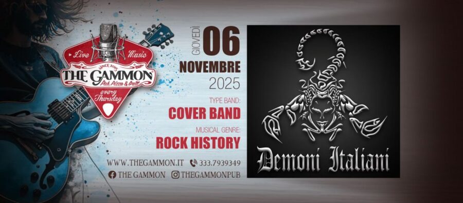 Gio 06 Nov – DEMONI ITALIANI