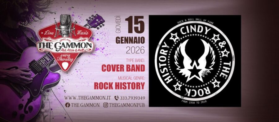 Gio 15 Gen – Cindy & the Rock History