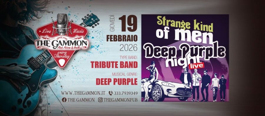 Gio 19 Feb – Strange Kind of Men