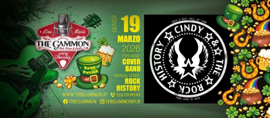 Gio 19 Mar – Cindy & the Rock History