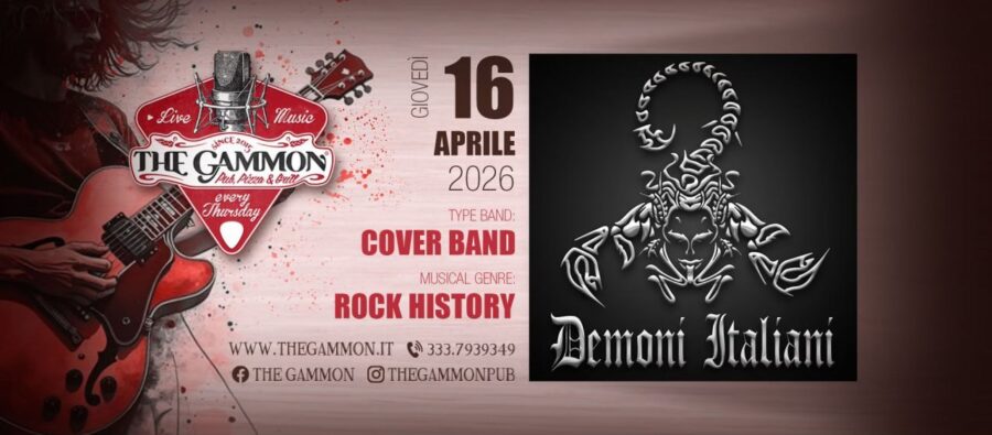 Gio 16 Apr – DEMONI ITALIANI 